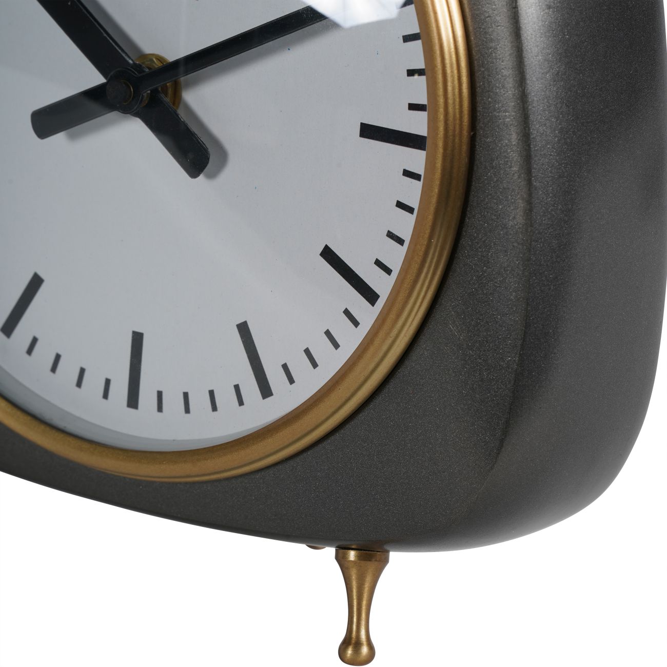 Mid Century Style Aluminium Table Clock Small